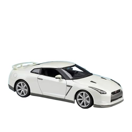 1 18 Für Nissan GTR R35 2009 Sportwagen Diecast Auto Metalllegierung Modellauto Spielzeug Geschenksammlung Druckgussmodelle Motorfahrzeuge(White) von DUEVEL