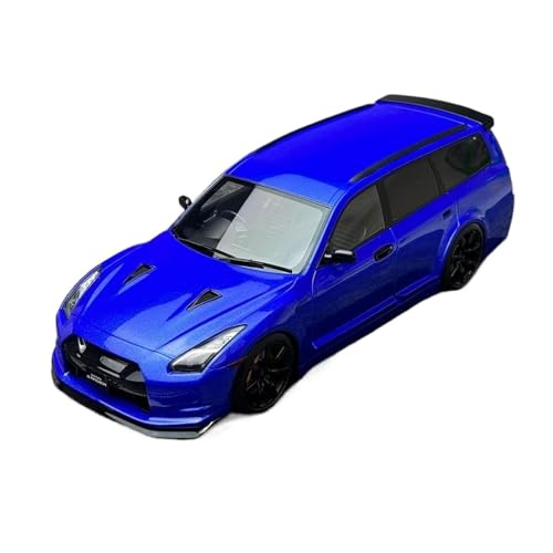 1 18 Für Nissan STAGEA GTR R35 Travel Edition Automodell Statische Dekoration Sammlung Harz Fahrzeugmodell Geschenk Druckgussmodelle Motorfahrzeuge(Blau) von DUEVEL