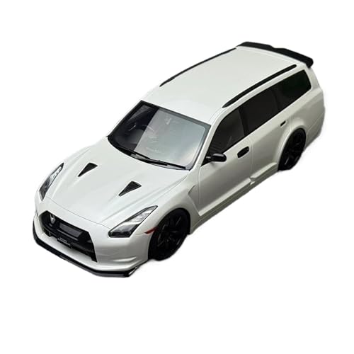 1 18 Für Nissan STAGEA GTR R35 Travel Edition Automodell Statische Dekoration Sammlung Harz Fahrzeugmodell Geschenk Druckgussmodelle Motorfahrzeuge(White) von DUEVEL