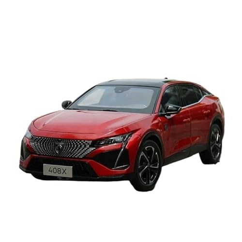 1 18 Für Peugeot 408X SUV Klassisches Statisches Automodell Aus Legierung, Druckguss-Modellauto-Sammlung Dekorative Ornamente Druckgussmodelle Motorfahrzeuge(Rot) von DUEVEL