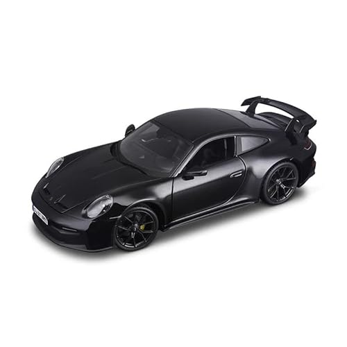 1 18 Für Porsche 911 GT3 2022 Sportwagen Statische Druckgussfahrzeuge Sammlerstück Modellauto-Spielzeug Druckgussmodelle Motorfahrzeuge(Schwarz) von DUEVEL