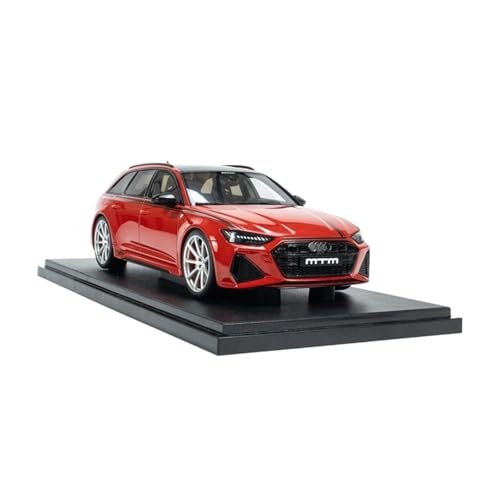 1 18 Für RS6 (C8) 2021 Rot SUV Coupe Harz Auto Modell Spielzeug Kit Urlaub Geschenk Hobby Sammlung Druckgussmodelle Motorfahrzeuge von DUEVEL