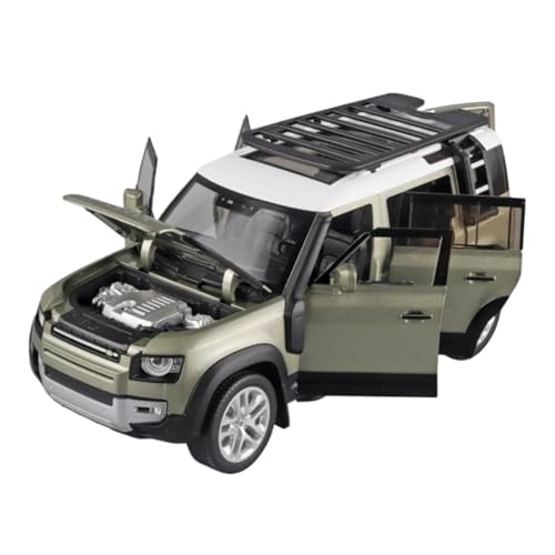 1 18 Für Range Land Rover Defender SUV Legierung Auto Modell Spielzeug Geländewagen Sound Licht Simulation Hobbyist Sammlung Druckgussmodelle Motorfahrzeuge(Grün) von DUEVEL