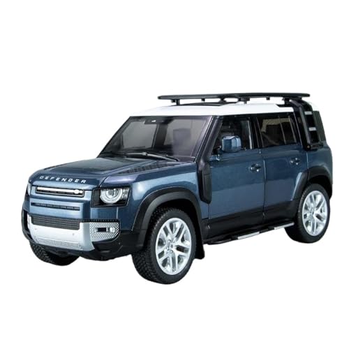 1 18 Für Range Rover Defender SUV Legierungs-Geländewagen Druckguss-Simulation Metallauto Sound Und Licht Druckgussmodelle Motorfahrzeuge(Blau) von DUEVEL