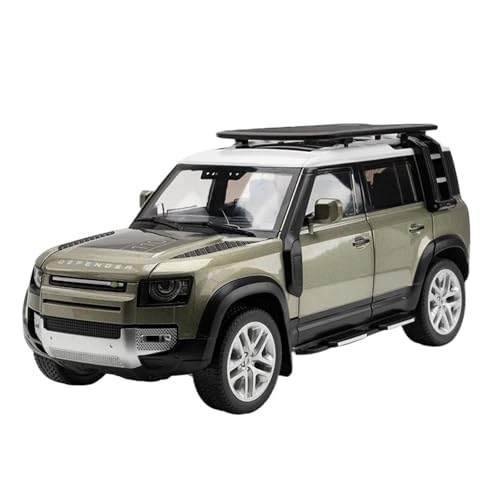 1 18 Für Range Rover Defender SUV Legierungs-Geländewagen Druckguss-Simulation Metallauto Sound Und Licht Druckgussmodelle Motorfahrzeuge(Grün) von DUEVEL