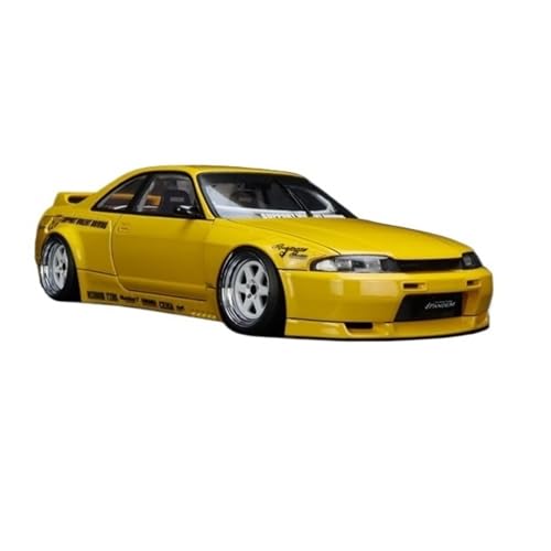 1 18 Für Rocket Bunny PANDEM GT-R (BCNR33) Gelbes Coupé Harz Automodell Spielzeug Kit Druckgussmodelle Motorfahrzeuge von DUEVEL