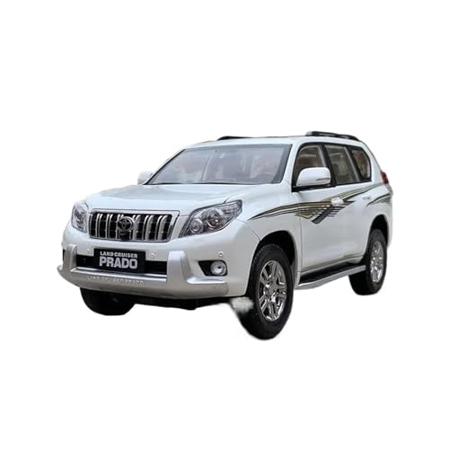 1 18 Für Toyota Land Cruiser Prado Diecast SUV Legierung Auto Modell Junge Geschenke Spielzeug Sammlung Hobby Fahrzeug Druckgussmodelle Motorfahrzeuge(White 1) von DUEVEL