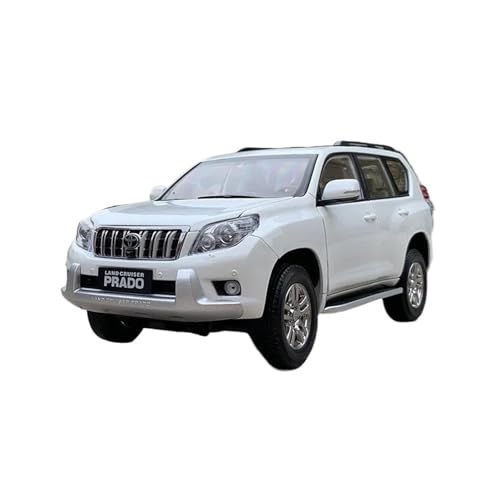 1 18 Für Toyota Land Cruiser Prado Diecast SUV Legierung Auto Modell Junge Geschenke Spielzeug Sammlung Hobby Fahrzeug Druckgussmodelle Motorfahrzeuge(White 2) von DUEVEL
