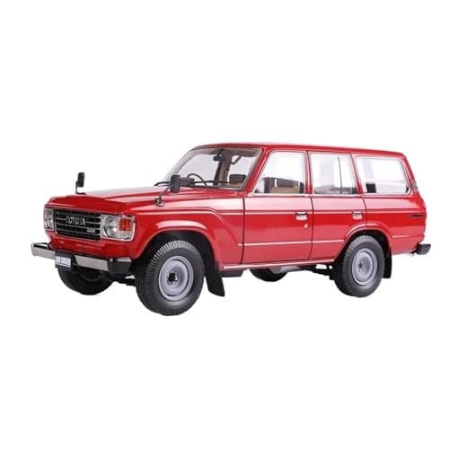 1 18 Für Toyota Rand Toyota Land Cruiser LC60 Simuliertes Legierungsautomodell Autoenthusiasten Zeigen Ornamente Druckgussmodelle Motorfahrzeuge(Rot) von DUEVEL