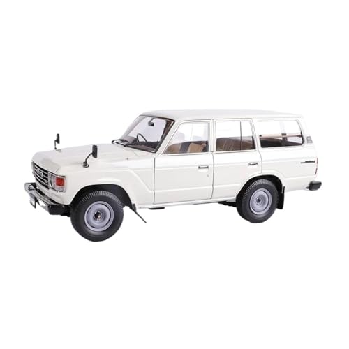 1 18 Für Toyota Rand Toyota Land Cruiser LC60 Simuliertes Legierungsautomodell Autoenthusiasten Zeigen Ornamente Druckgussmodelle Motorfahrzeuge(White) von DUEVEL