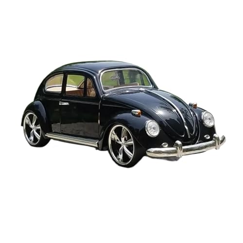 1 18 Für VW Käfer Legierung Auto Modell Simulation Spielzeug Modell Sammlung Dekoration Geschenk DieCast Oldtimer Druckgussmodelle Motorfahrzeuge(Schwarz) von DUEVEL