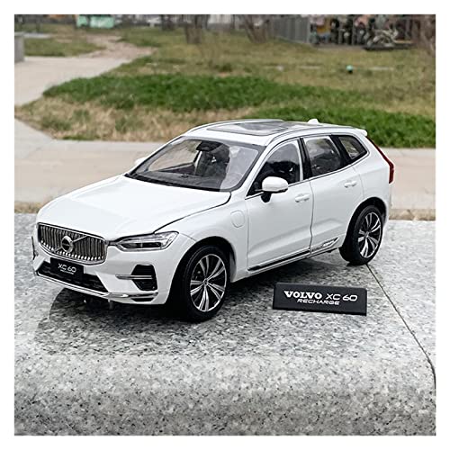 1 18 Für Volvo XC60 2022 SUV Simulation Legierung Automodell Statisches Fahrzeug Sammlerstück Souvenirs Ornament Druckgussmodelle Motorfahrzeuge(White) von DUEVEL