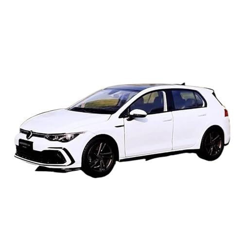 1 18 Für Vw Golf R-Line 8 Generation Fahrzeug Druckguss Legierung Auto Modell Ornamente Junge Geschenk Sammlungen Druckgussmodelle Motorfahrzeuge(White) von DUEVEL
