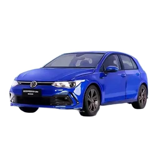 1 18 Für Vw Golf R-Line 8. Generation Legierungsautomodell Druckguss-Spielzeugauto-Enthusiasten Sammlerstück Souvenir-Ornament Druckgussmodelle Motorfahrzeuge(Blau) von DUEVEL