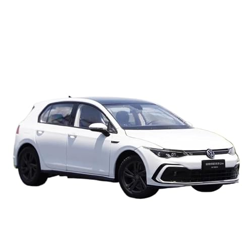 1 18 Für Vw Golf R-Line 8. Generation Legierungsautomodell Druckguss-Spielzeugauto-Enthusiasten Sammlerstück Souvenir-Ornament Druckgussmodelle Motorfahrzeuge(White) von DUEVEL
