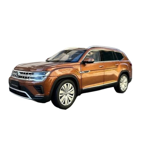 1 18 Für Vw Teramont 2021 SUV Fahrzeug Simulation Legierung Auto Modell Diecast Spielzeug Sammeln Souvenir Ornamente Autos Druckgussmodelle Motorfahrzeuge(Brown) von DUEVEL
