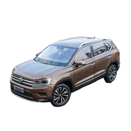 1 18 Für Vw Tiguan SUV 2019 Automodell Diecast Metall Fahrzeug Spielzeug Sammlung Sammlerstück Display Ornament Druckgussmodelle Motorfahrzeuge(Brown) von DUEVEL