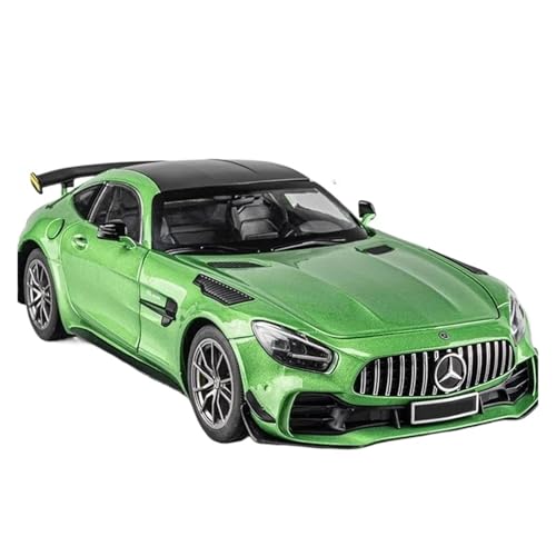 1 18 Mercedes Benz AMG GTR Metall-Miniaturauto Mit Soundlicht EIN Junge Der Gerne Spielzeug Und Geschenke Sammelt Druckgussmodelle Motorfahrzeuge(Grün) von DUEVEL