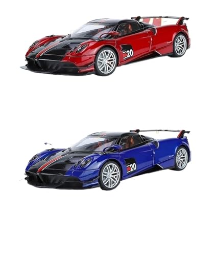 1 18 Pagani Huayra BC Blu Francia Candy Blue Enthusiast Series Dekoration Druckgussmodelle Motorfahrzeuge(Blau) von DUEVEL