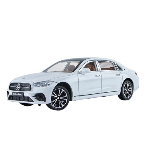 1 24 Benz E-Klasse E300L Legierung Auto Modell Simulation Druckguss Metall Spielzeug Fahrzeuge Auto Modell Sound Licht Geschenke Druckgussmodelle Motorfahrzeuge(White) von DUEVEL