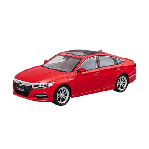 1 24 Für Accord Luxus Limousine Sound Und Licht Simulation Legierung Metall Druckguss Auto Modell Dekoration Geschenk Druckgussmodelle Motorfahrzeuge(Rot) von DUEVEL