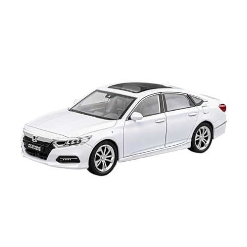 1 24 Für Accord Luxus Limousine Sound Und Licht Simulation Legierung Metall Druckguss Auto Modell Dekoration Geschenk Druckgussmodelle Motorfahrzeuge(White) von DUEVEL