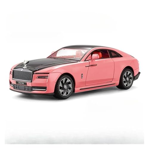 1 24 Für Alloy Diecast Car Rolls Royce Spectre Simulation Limousine Pull Back Sound Licht Dekorative Spielzeug Druckgussmodelle Motorfahrzeuge(Rosa) von DUEVEL