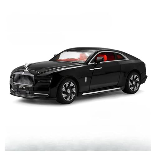1 24 Für Alloy Diecast Car Rolls Royce Spectre Simulation Limousine Pull Back Sound Licht Dekorative Spielzeug Druckgussmodelle Motorfahrzeuge(Schwarz) von DUEVEL