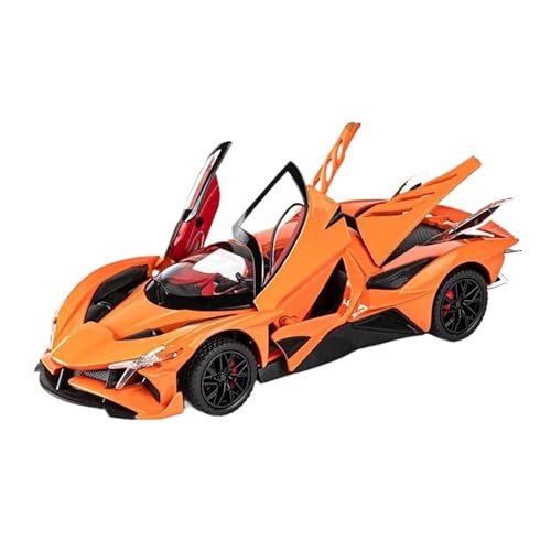 1 24 Für Apollo EVO Alloy Diecast Modellauto Supersportwagen Spielzeug Simulation Dekoration Fahrzeuge Spielzeug Miniatur-Automodelle Druckgussmodelle Motorfahrzeuge(Orange) von DUEVEL