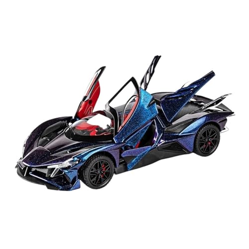 1 24 Für Apollo EVO Alloy Diecast Modellauto Supersportwagen Spielzeug Simulation Dekoration Fahrzeuge Spielzeug Miniatur-Automodelle Druckgussmodelle Motorfahrzeuge(Purple) von DUEVEL
