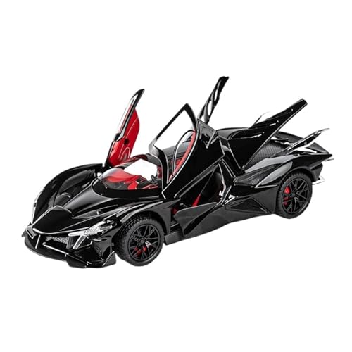 1 24 Für Apollo EVO Alloy Diecast Modellauto Supersportwagen Spielzeug Simulation Dekoration Fahrzeuge Spielzeug Miniatur-Automodelle Druckgussmodelle Motorfahrzeuge(Schwarz) von DUEVEL
