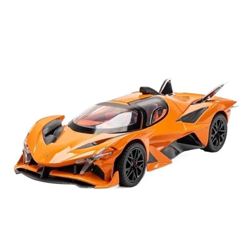 1 24 Für Apollo IE Legierung Rennwagen SpielzeugHypercar Modell Mit Sound Licht Pull Back Fahrzeuge Geschenke Druckgussmodelle Motorfahrzeuge(Orange) von DUEVEL