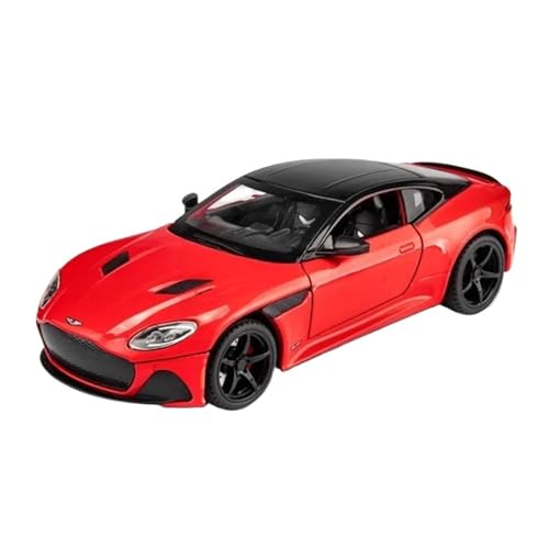 1 24 Für Aston Martin DBS Superleggera Sound- Und Licht-Rückzieh-Simulationsautomodell Legierungsdruckguss-Automodell Druckgussmodelle Motorfahrzeuge(Rot) von DUEVEL