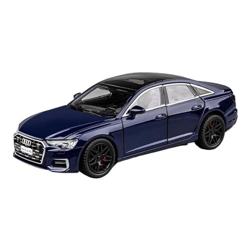 1 24 Für Audi A6 Legierung Diecast Spielzeug Fahrzeuge Metall Spielzeug Auto Modell Sound Und Licht Auto Enthusiasten Sammlung Druckgussmodelle Motorfahrzeuge(Blau) von DUEVEL