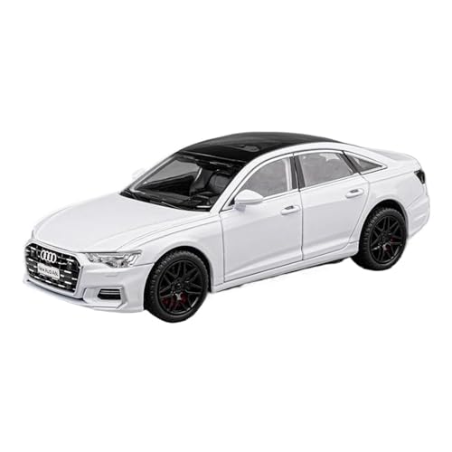 1 24 Für Audi A6 Legierung Diecast Spielzeug Fahrzeuge Metall Spielzeug Auto Modell Sound Und Licht Auto Enthusiasten Sammlung Druckgussmodelle Motorfahrzeuge(White) von DUEVEL