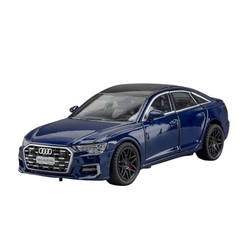 1 24 Für Audi A6L Legierung Automodell Druckguss Metall Spielzeug Fahrzeuge Simulation Sound Und Licht Sammlerstücke Druckgussmodelle Motorfahrzeuge(Blau) von DUEVEL