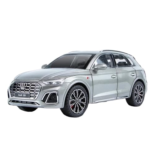 1 24 Für Audi Q5 SUV Legierung Auto Modell Diecast Spielzeug Fahrzeuge Metall Auto Modell Sound Und Licht Sammlung Spielzeug Geschenk Druckgussmodelle Motorfahrzeuge(Gray) von DUEVEL