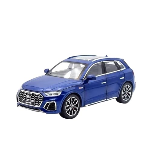 1 24 Für Audi Q5 SUV Legierungsauto Druckguss-Spielzeugfahrzeuge MetalSimulation Sound and Light Collection Druckgussmodelle Motorfahrzeuge(Blau) von DUEVEL