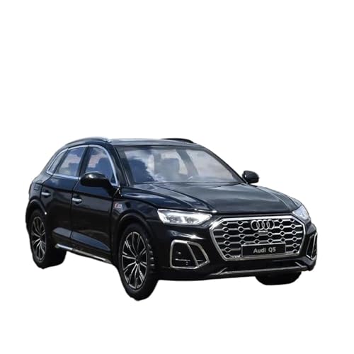 1 24 Für Audi Q5 SUV Legierungsauto Druckguss-Spielzeugfahrzeuge MetalSimulation Sound and Light Collection Druckgussmodelle Motorfahrzeuge(Schwarz) von DUEVEL