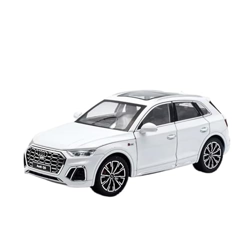 1 24 Für Audi Q5 SUV Legierungsauto Druckguss-Spielzeugfahrzeuge MetalSimulation Sound and Light Collection Druckgussmodelle Motorfahrzeuge(White) von DUEVEL