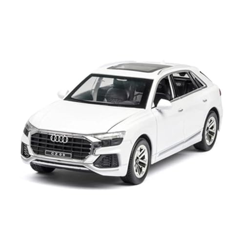 1 24 Für Audi Q8 SUV Legierung Automodell Druckguss Metall Spielzeug Fahrzeuge Simulation Sound Licht Fahrzeuge Sammlung Spielzeug Druckgussmodelle Motorfahrzeuge(White) von DUEVEL