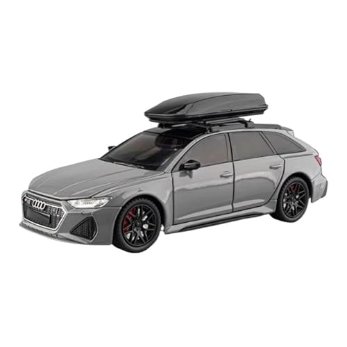 1 24 Für Audi RS6 Avant Station Wagon Legierung Rennwagen Diecast Metal Track Sportwagen Modell Sound Licht Druckgussmodelle Motorfahrzeuge(Gray 2) von DUEVEL