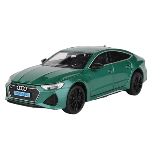 1 24 Für Audi RS7 Coupe Legierung Auto Modell Diecast Metall Spielzeug Sport Auto Sound Licht Fahrzeuge Modell Sammlungen Druckgussmodelle Motorfahrzeuge(Grün) von DUEVEL