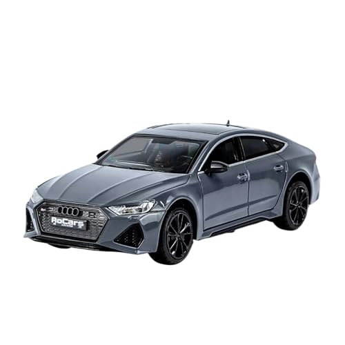 1 24 Für Audi RS7 Coupe Modell Legierung Auto Diecast Metall Sport Auto Modell Sound Licht Auto Sammlungen Dekorationen Druckgussmodelle Motorfahrzeuge(Gray) von DUEVEL