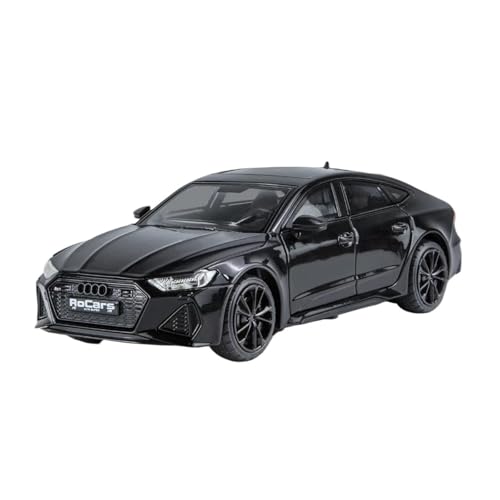 1 24 Für Audi RS7 Coupe Modell Legierung Auto Diecast Metall Sport Auto Modell Sound Licht Auto Sammlungen Dekorationen Druckgussmodelle Motorfahrzeuge(Schwarz) von DUEVEL