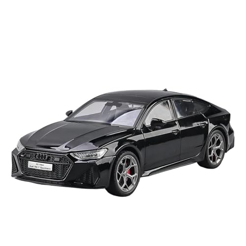 1 24 Für Audi RS7 Sportback Supercar Legierung Automodell Sound Und Licht Spielzeug Sammlerstücke Geburtstagsgeschenk Druckgussmodelle Motorfahrzeuge(Schwarz) von DUEVEL