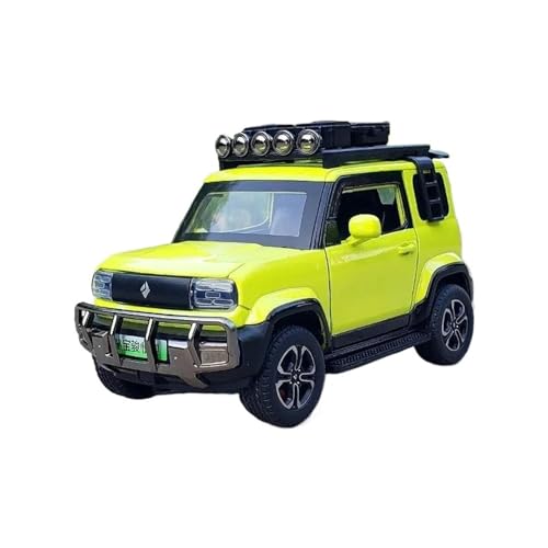 1 24 Für BAOJUN Yep Legierung Neue Energie Auto Druckguss Metall Spielzeug Geländewagen Auto Modell Simulation Sound Und Licht Druckgussmodelle Motorfahrzeuge(Grün) von DUEVEL
