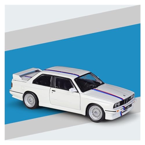 1 24 Für BMW 1988 M3 E30 Simulation Legierung Druckguss Statisches Automodell Mit Basis Sammlerstück Spielzeugauto Druckgussmodelle Motorfahrzeuge(Weiß) von DUEVEL