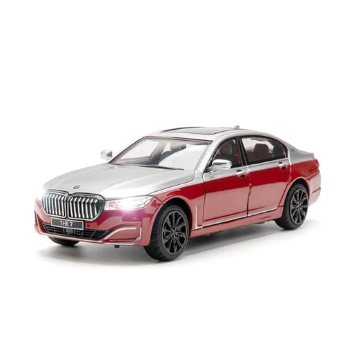 1 24 Für BMW DIE 7 760LI Simulation Diecast Metall Legierung Modell Auto Sound Licht Zurückziehen Sammlung Spielzeug Geschenke Druckgussmodelle Motorfahrzeuge(Rot) von DUEVEL