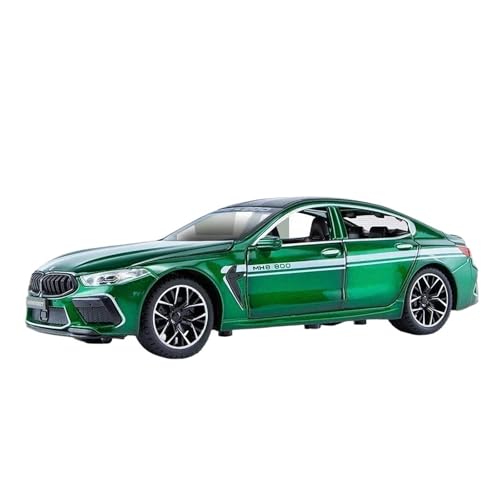 1 24 Für BMW M8 MH8 800 Legierung Auto Modell Diecast Metall Spielzeug Fahrzeuge Auto Modell Sound Und Licht Geschenk Sammlerstücke Druckgussmodelle Motorfahrzeuge(Grün) von DUEVEL